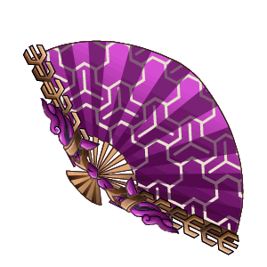 S24 Purple Lightning Folding Fan