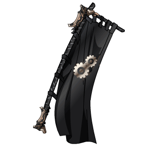 S29 Black Steel Flag